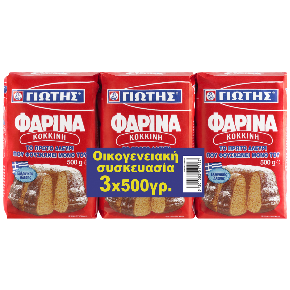 Γιώτης Φαρίνα Κόκκινη 500gr 3τεμ