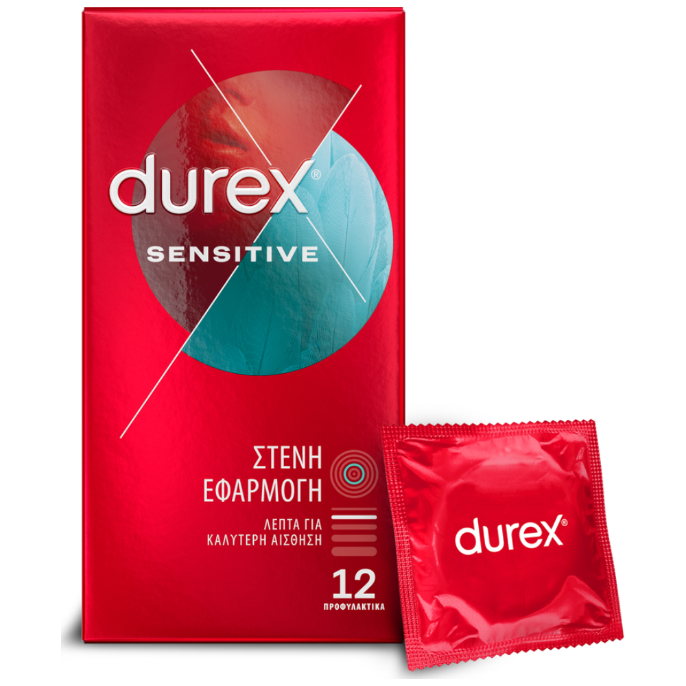 Durex Sensitive Προφυλακτικά Στενή Εφαρμογή 12τεμ