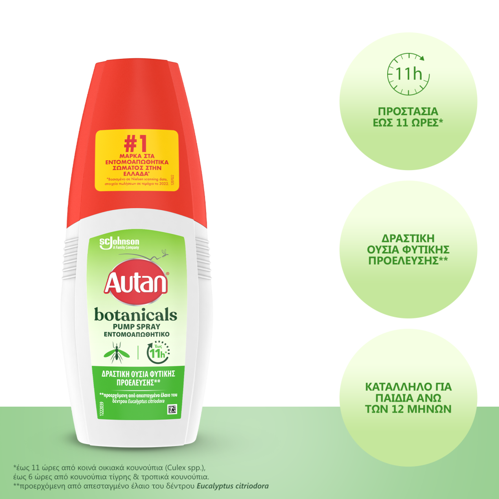 Autan Botanicals Εντομοαπωθητικό Spray 100ml