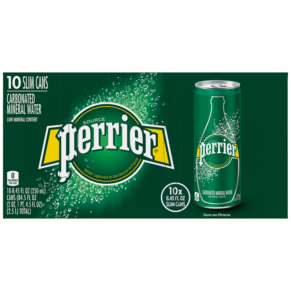 Perrier Ανθρακούχο Φυσικό Μεταλλικό Νερό Κουτί 10x250ml
