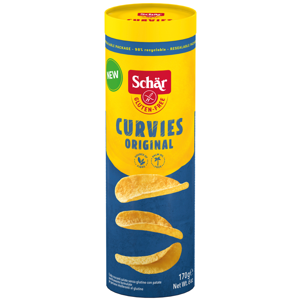 Schar Curvies Πατατάκια Χωρίς Γλουτένη Original 170gr