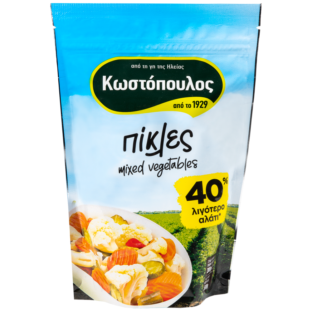 Κωστόπουλος Πίκλες Με 40% Λιγότερο Αλάτι 300gr
