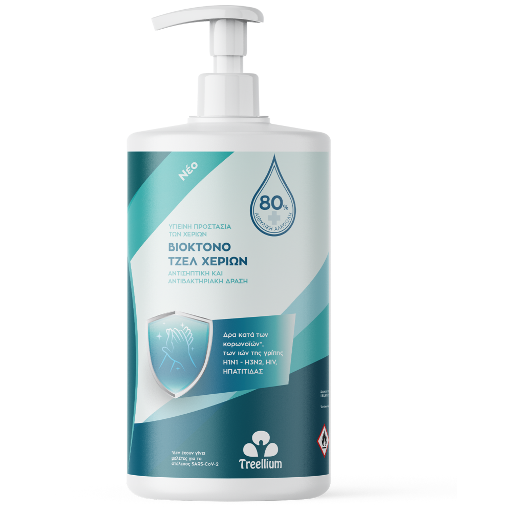Treellium Αντισηπτικό Gel Χεριών Βιοκτόνο 1 lt