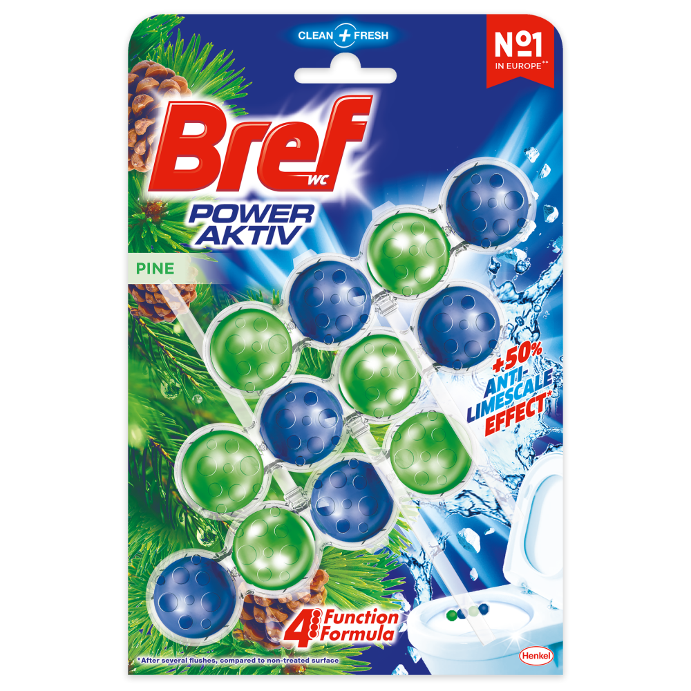 Bref WC Block Power Activ Pine 3x50gr