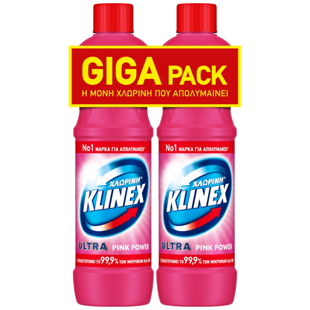 Klinex Ultra Χλωρίνη Pink 2x750ml Giga Pack