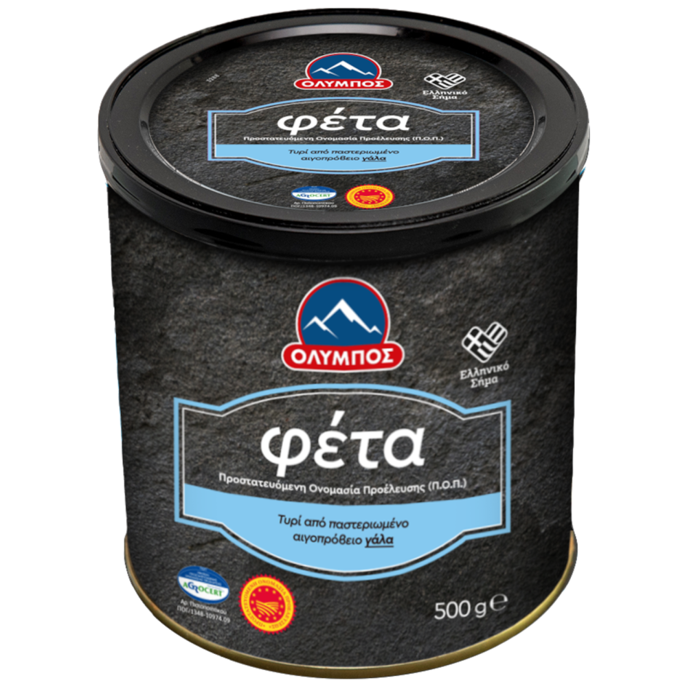 Όλυμπος Φέτα Π.0.Π Μεταλλικό Δοχείο 500gr