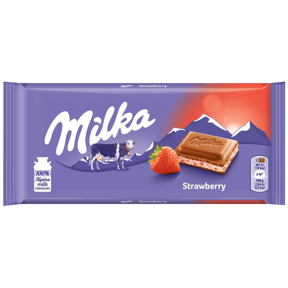 Milka Σοκολάτα Γάλακτος Strawberry-Yoghurt 100gr