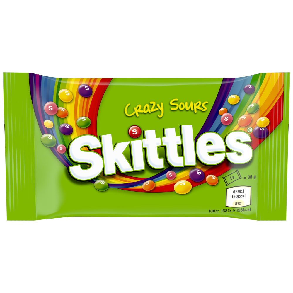 Skittles Crazy Sours Καραμέλες 38gr