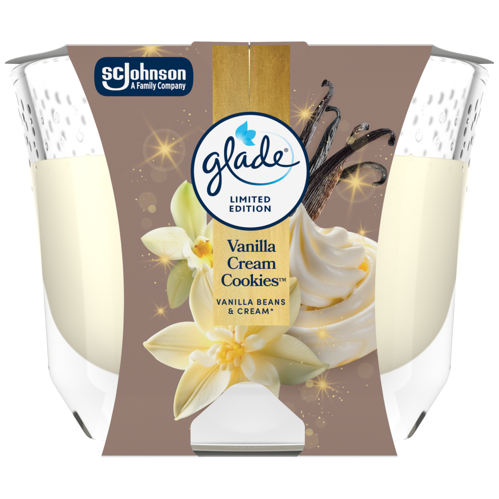 Glade Large Candle Vanilla Cream Cookies 204gr