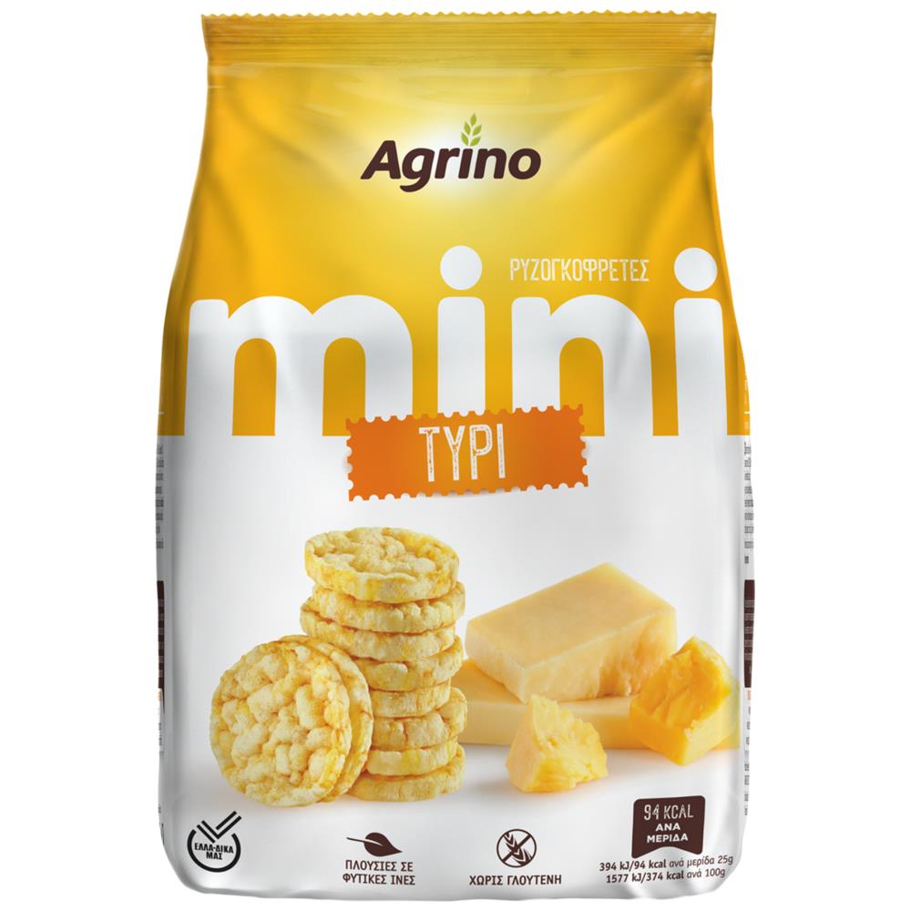 Agrino Mini Ρυζογκοφρέτες Τυρί 50gr