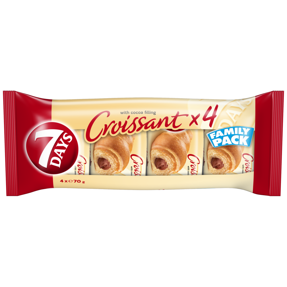 7 Days Κρουασάν Κακάο 70gr 4τεμ Οικογενειακή Συσκευασία