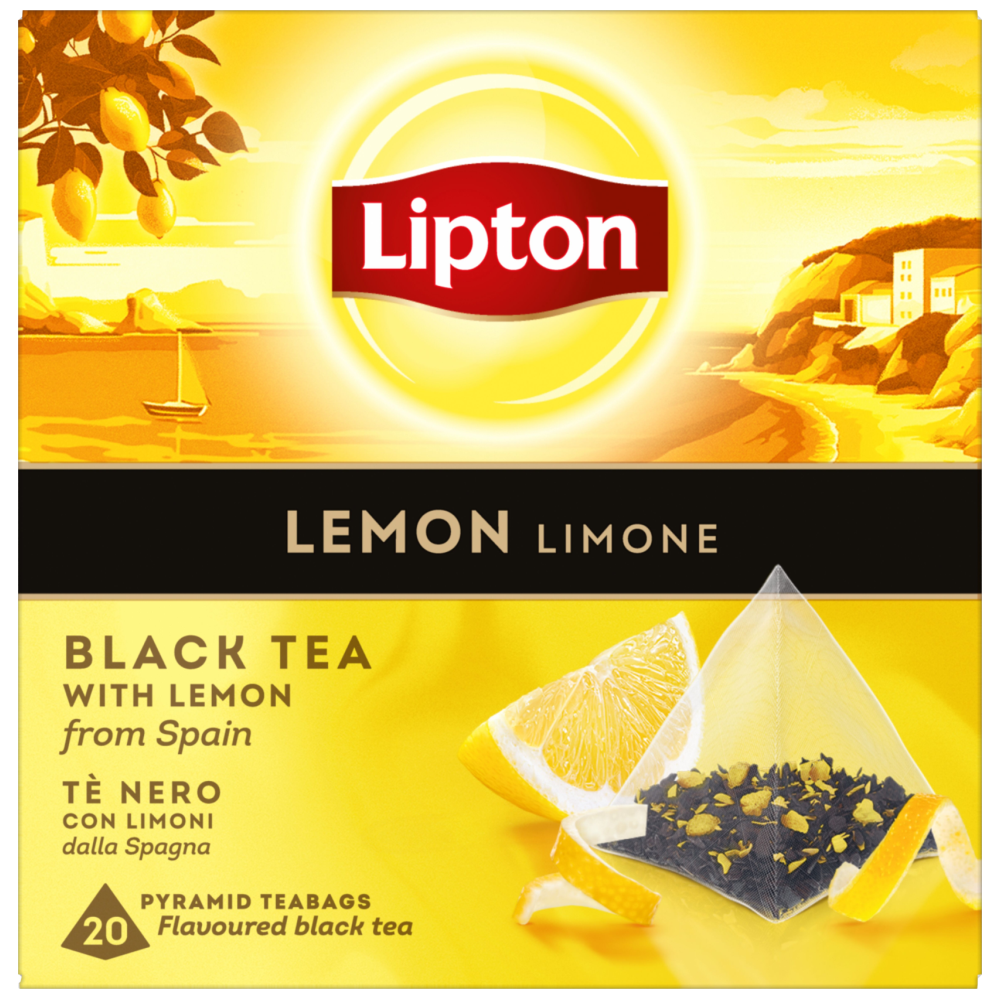 Lipton Μαύρο Τσάι Λεμόνι 20 Πυραμίδες