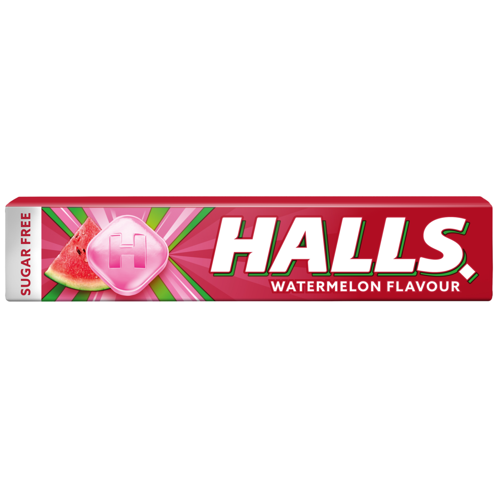 Halls Καρπούζι Καραμέλες Μασούρι Χωρίς Ζάχαρη 32gr