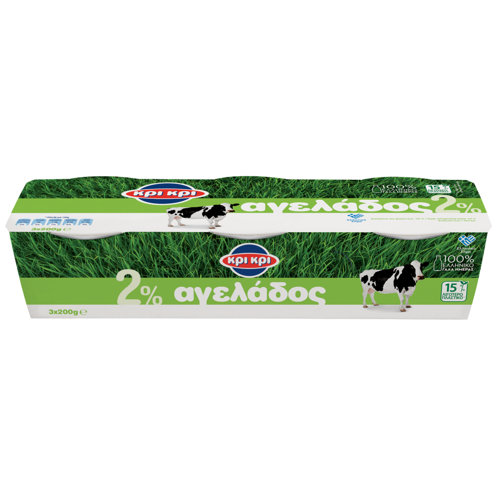 Κρι Κρι Γιαούρτι Αγελάδος 2% 3x200gr