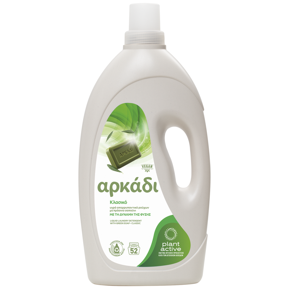 Αρκάδι Υγρό Απορρυπαντικό Πλυντηρίου Ρούχων Κλασσικό 52Μεζ. 2,34lt