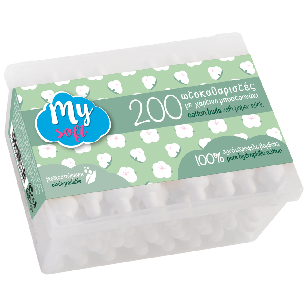 My Soft Μπατονέτες Με Χάρτινο Μπαστουνάκι 200τεμ