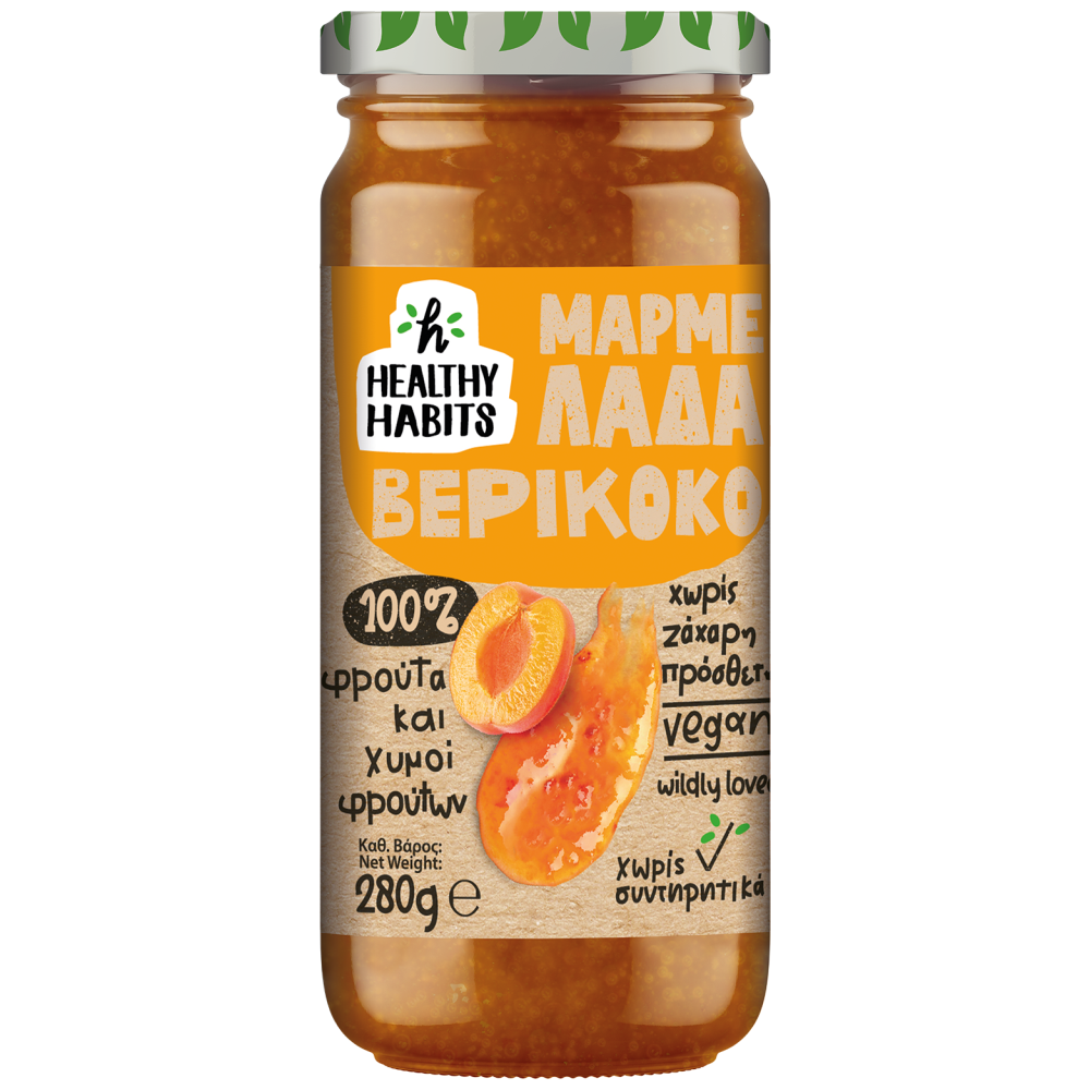 Healthy Habits Μαρμελάδα Βερίκοκο 100% Φρούτο 280gr