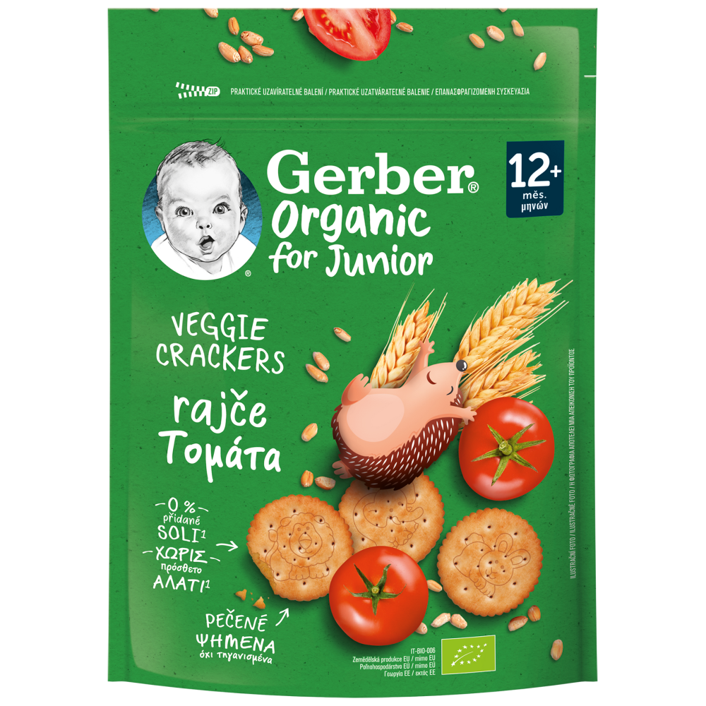 Gerber Organic Κράκερ Τομάτας 100gr