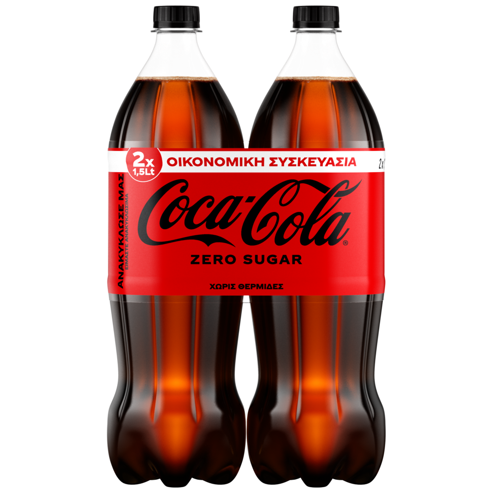 Coca Cola Zero Οικονομική Συσκευασία 1,5lt 2τεμ