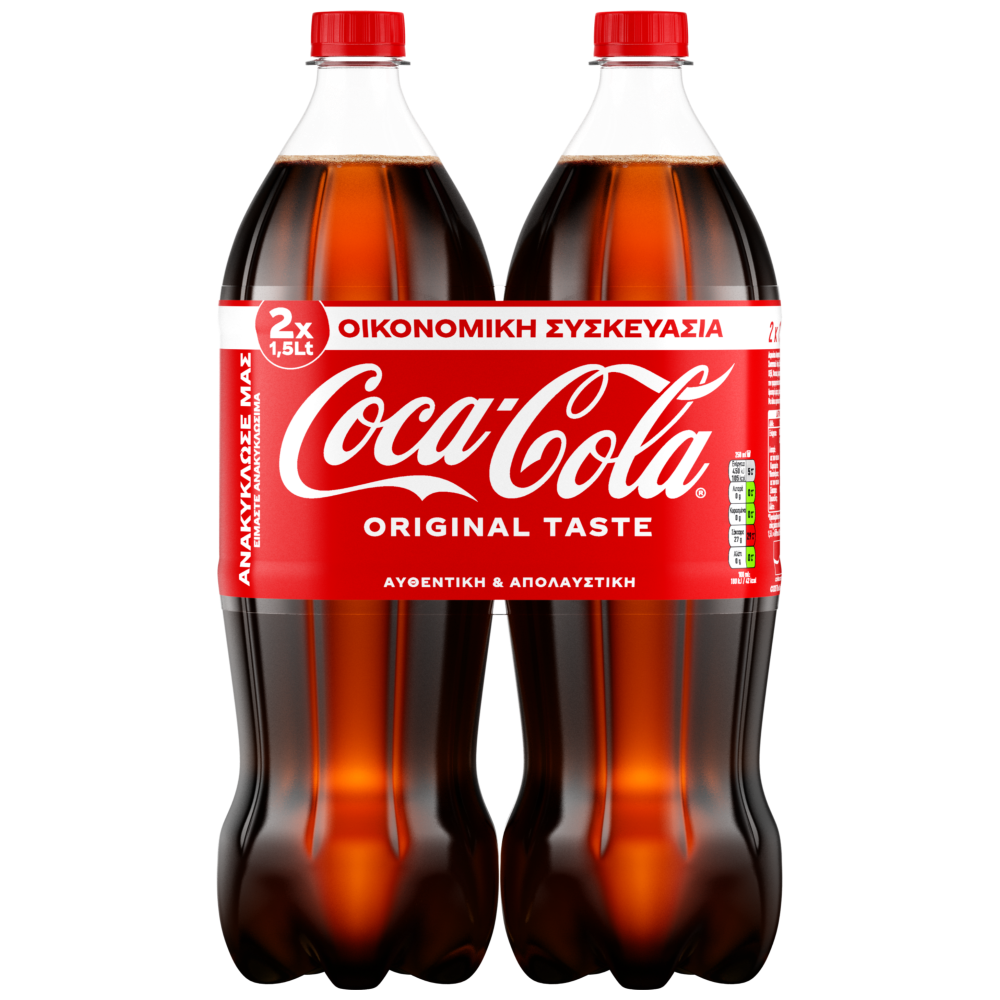 Coca Cola Οικονομική Συσκευασία 1,5lt 2τεμ