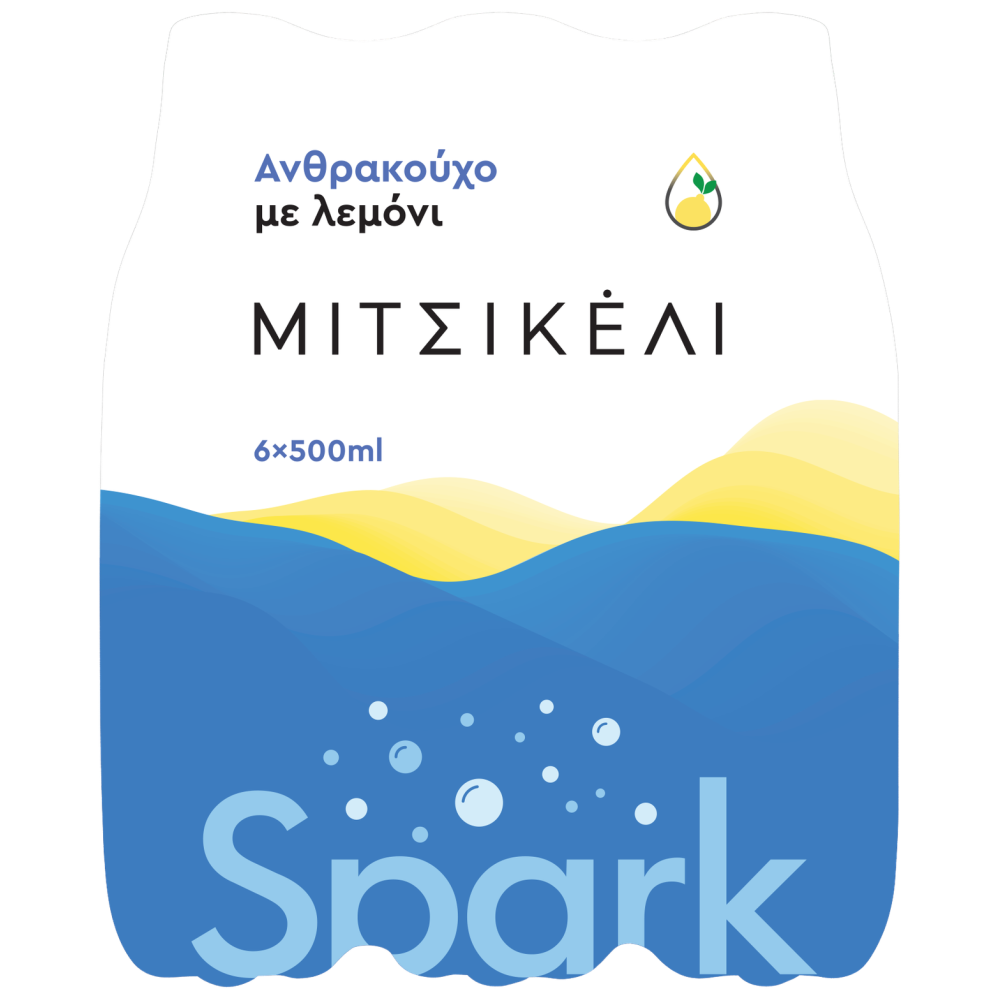 Mitsikeli Ανθρακούχο Νερό Λεμόνι 6x500ml