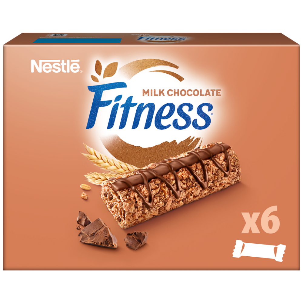 Nestle Fitness Μπάρες Δημητριακών Delice Σοκολάτα Γάλακτος 6x22,5gr