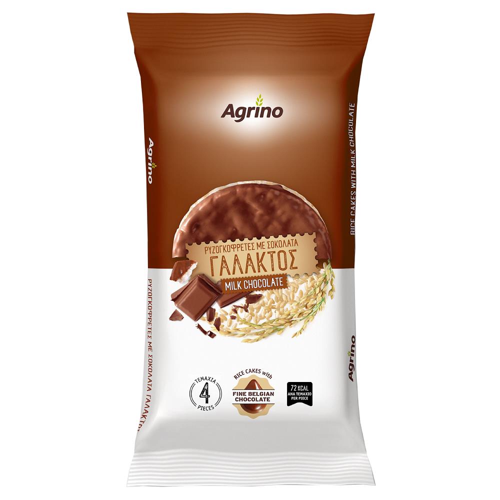 Agrino Ρυζογκοφρέτες Με Σοκολάτα Γάλακτος Χωρίς Γλουτένη 60gr