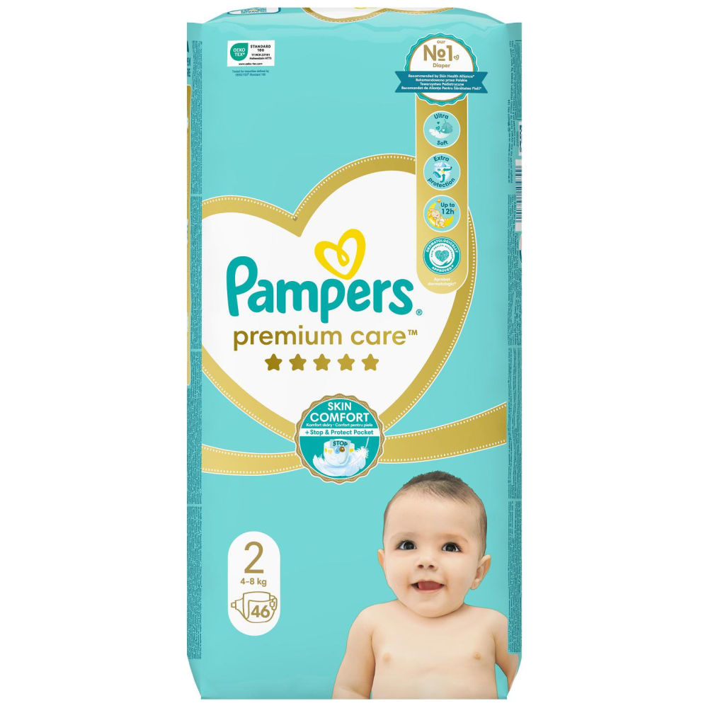 Pampers Πάνες Premium Care Value Pack (46τεμ) Νo2
