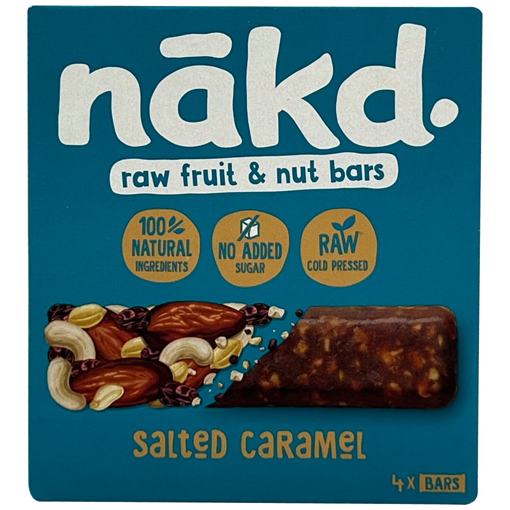 Nakd Μπάρα Καραμέλα Αλατισμένη Χωρίς Γλουτένη 35gr 4τεμ