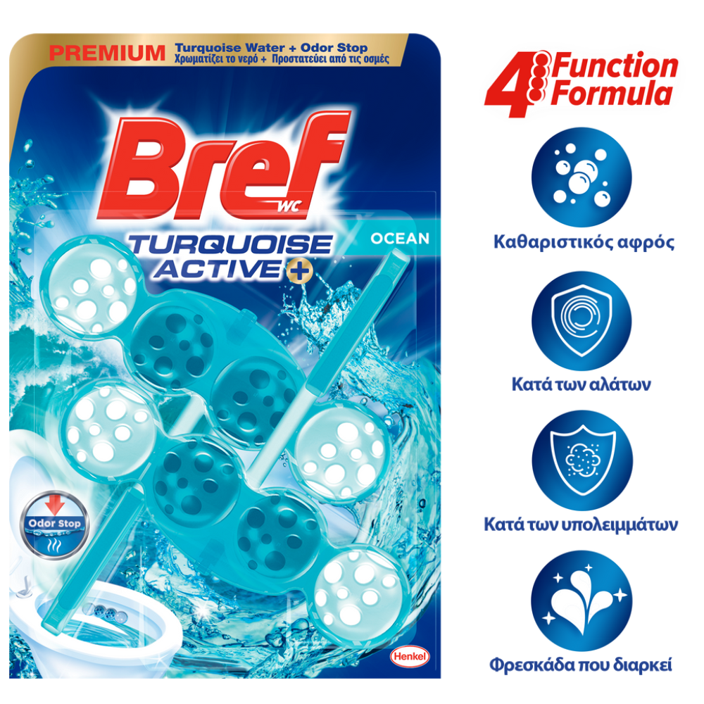 Bref WC Turquoise Active Duo 2x50gr