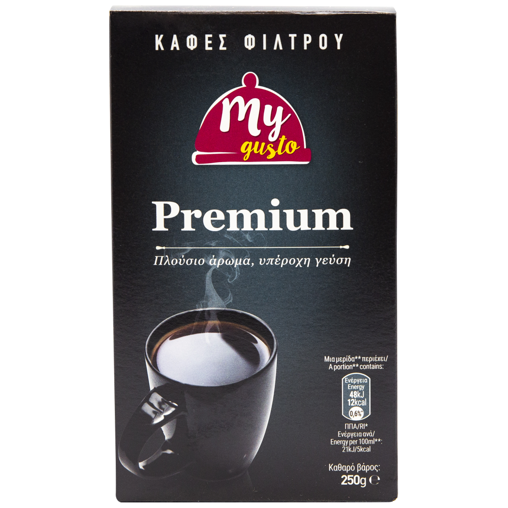 My Gusto Καφές Φίλτρου Premium 250gr