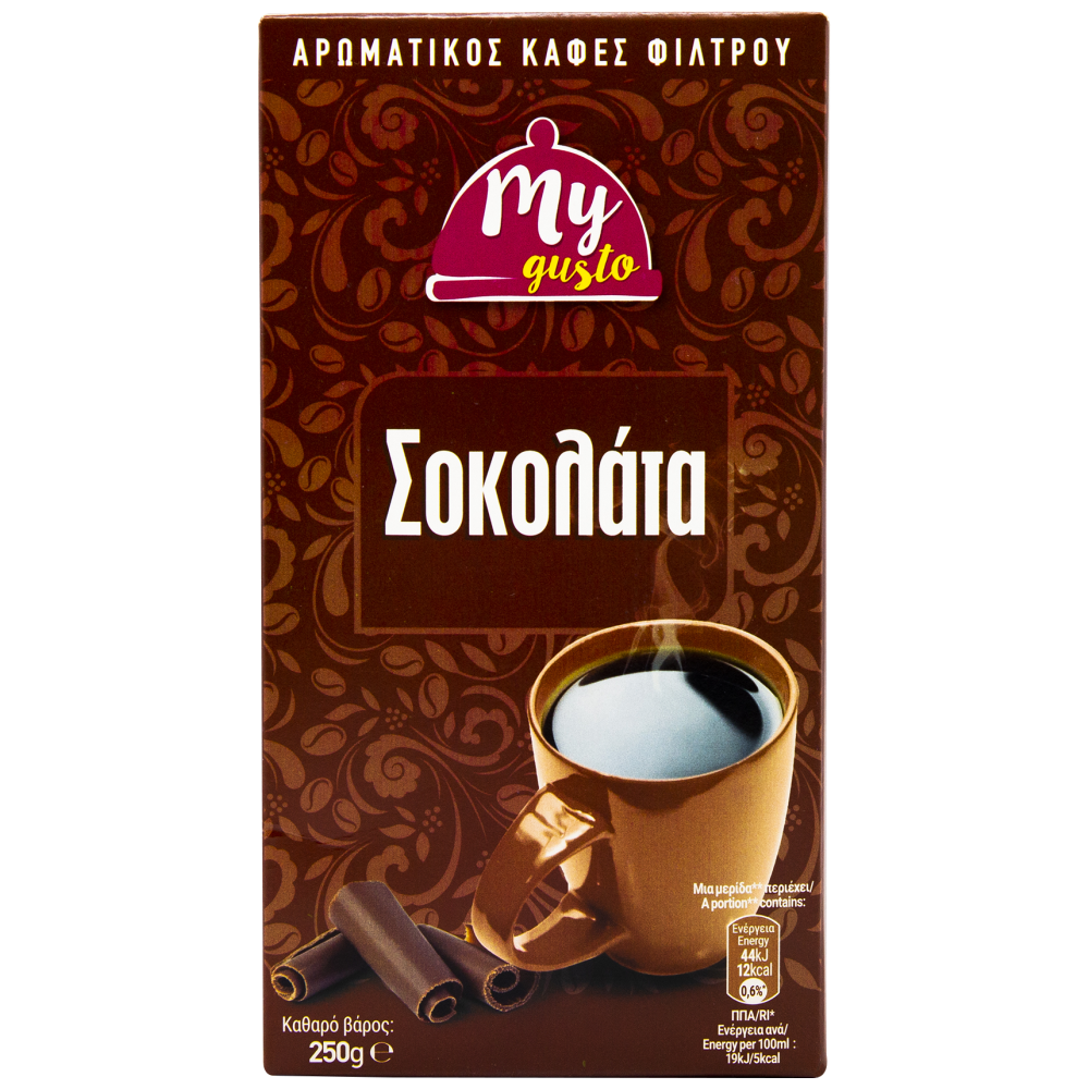 My Gusto Καφές Φίλτρου Σοκολάτα 250gr
