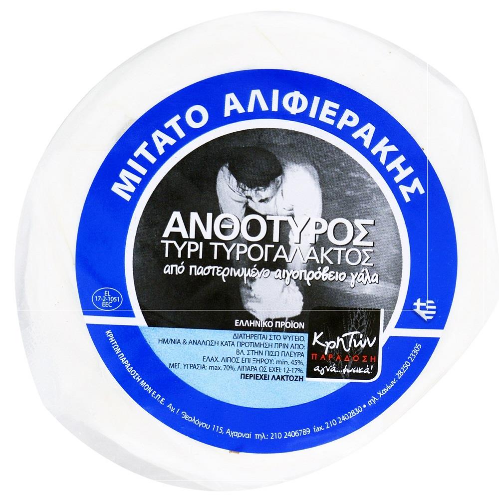 Μιτάτο Ανθότυρο Κρήτης Τιμή Κιλού