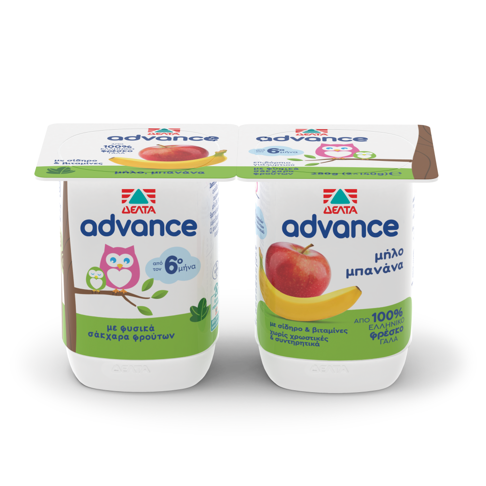 Advance Επιδόρπιο Μήλο Μπανάνα 2x140gr
