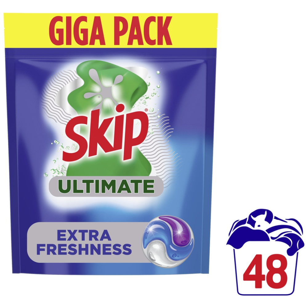 Skip Κάψουλες Απορρυπαντικό Πλυντηρίου Ρούχων Ultimate Freshness 48μεζ