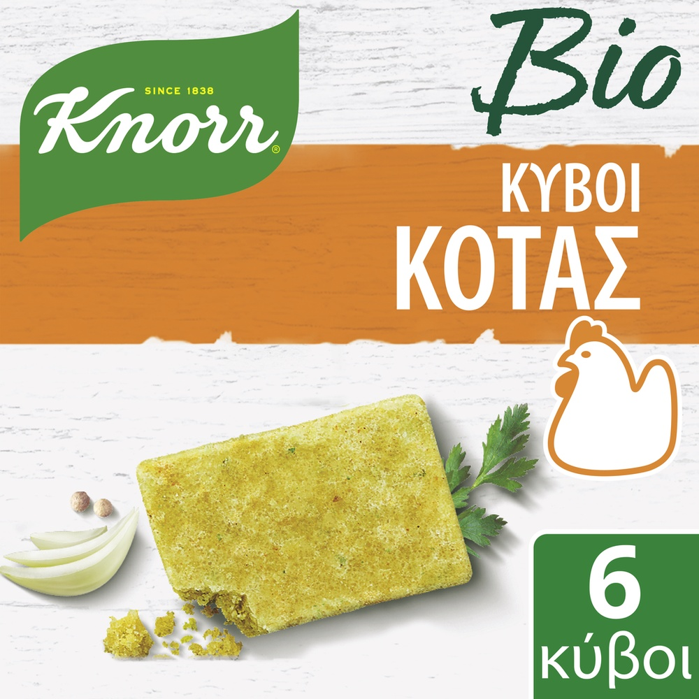Knorr Βιολογικός Ζωμός Κότας 6 κύβοι