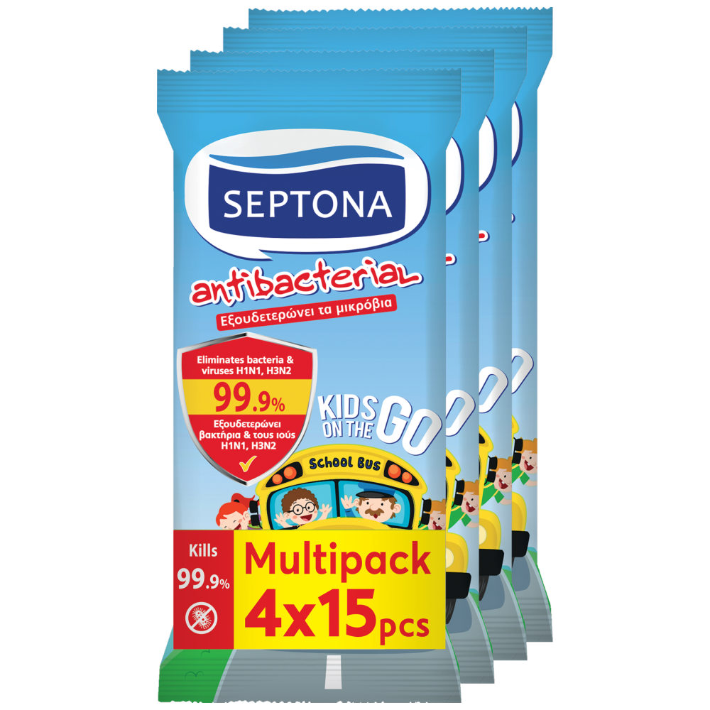 Septona Kids On The Go Multipack 4x15τεμ