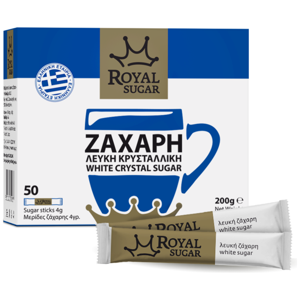 Royal Ζάχαρη Λευκή Sticks 50τεμ