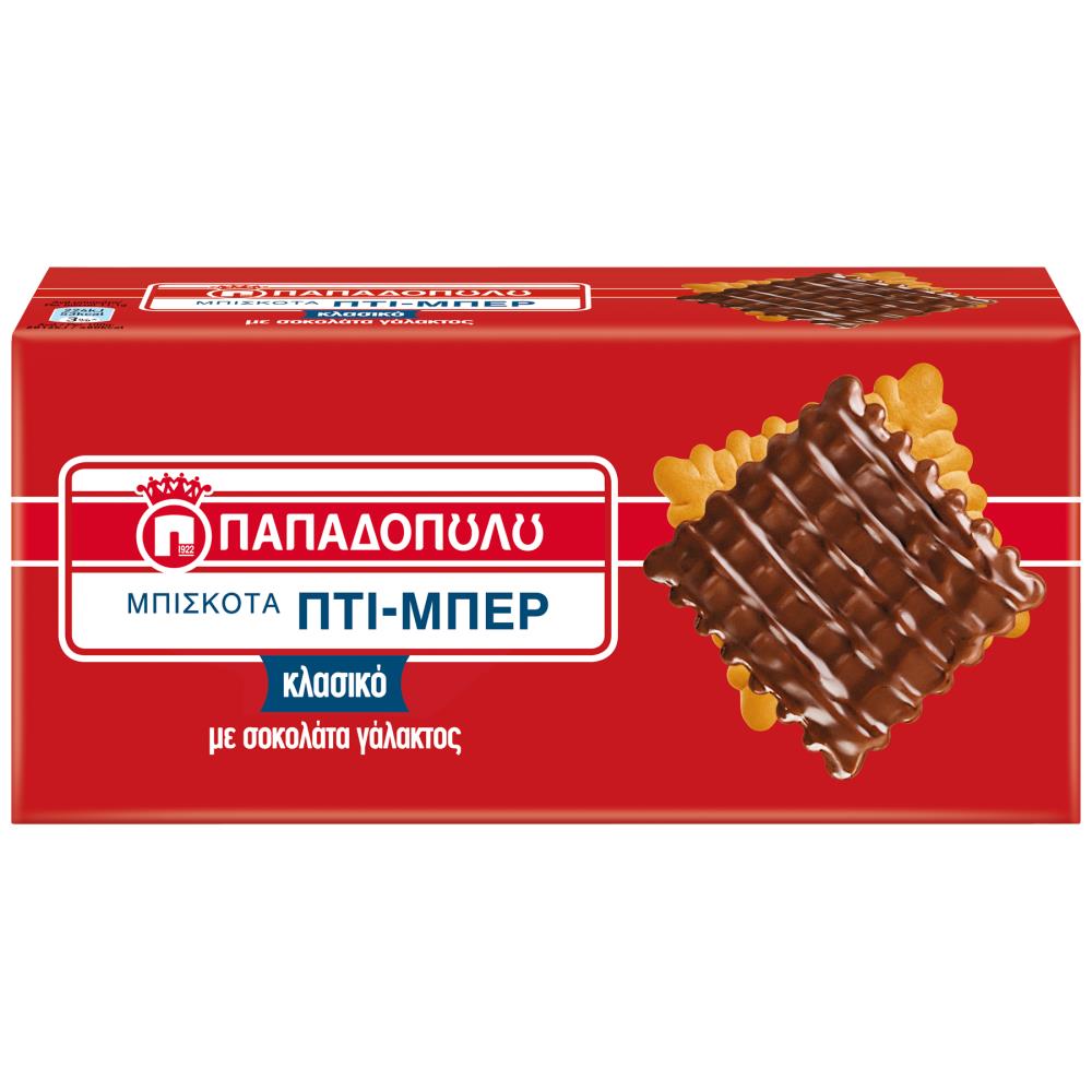 Παπαδοπούλου Μπισκότα Σοκολάτα Γάλακτος Πτι Μπερ 200gr