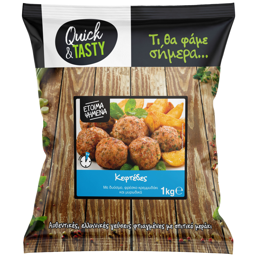 Quick & Tasty Κεφτέδες Ψημένοι Κατεψυγμένοi 1Kg
