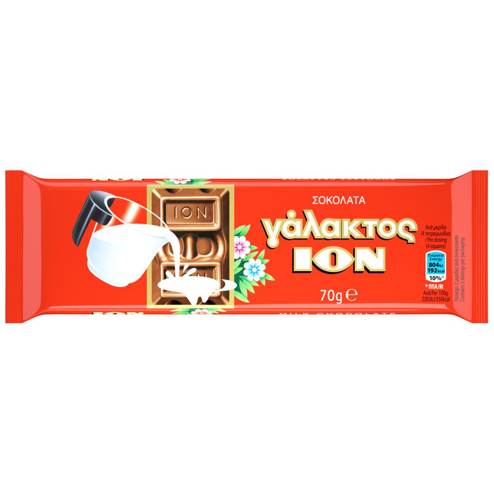 ΙΟΝ Σοκολάτα Γάλακτος 70gr