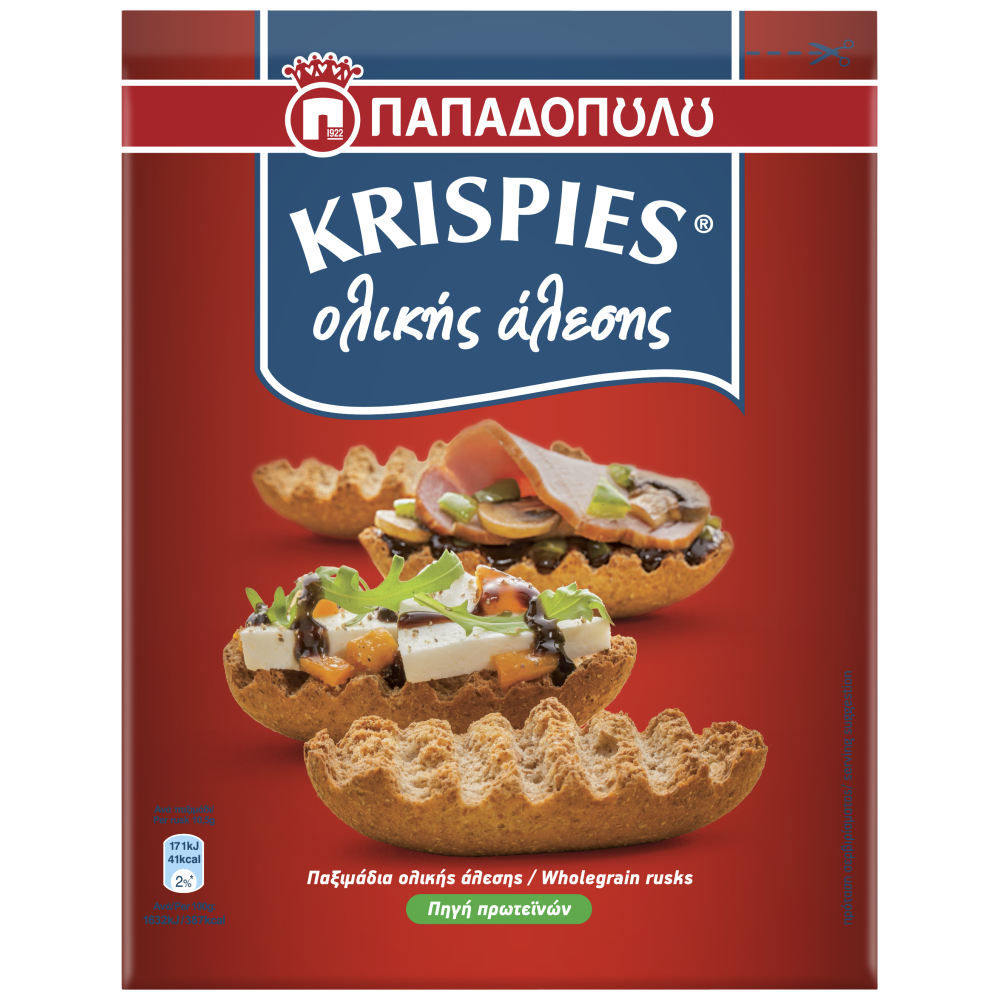 Παπαδοπούλου Krispies Ολικής Άλεσης 200gr