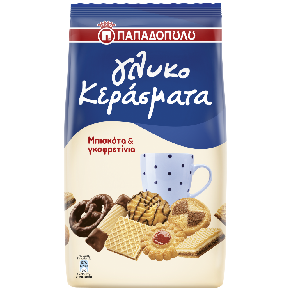 Παπαδοπούλου Γλυκοκεράσματα Μπισκότα & Γκοφρετίνια 400gr