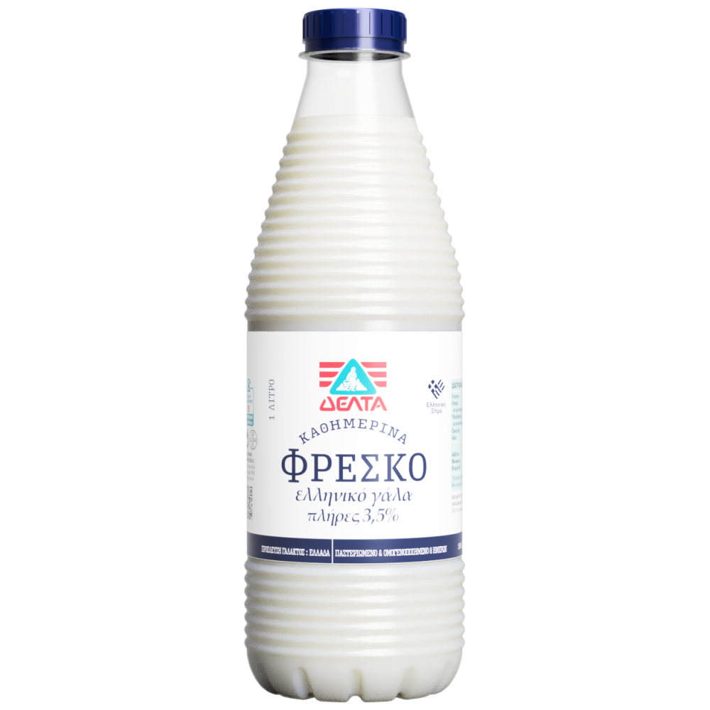 ΔΕΛΤΑ Καθημερινά Φρέσκο Γάλα Πλήρες 1lt