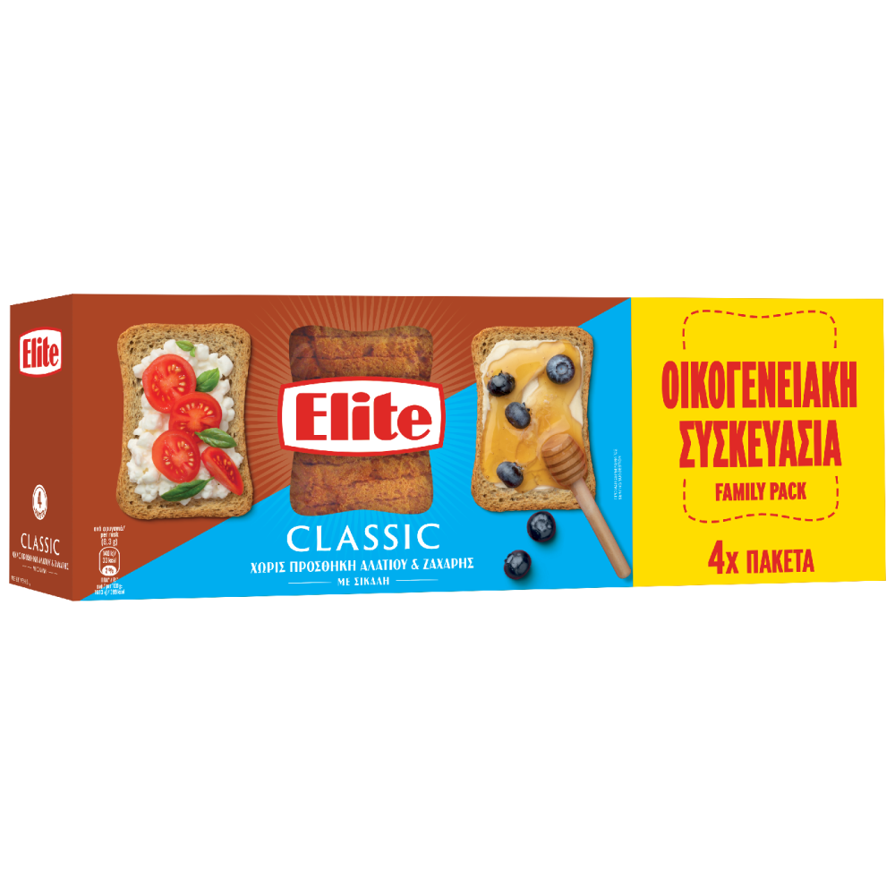 Elite Φρυγανιές Σικάλεως Χωρίς Aλάτι 360gr