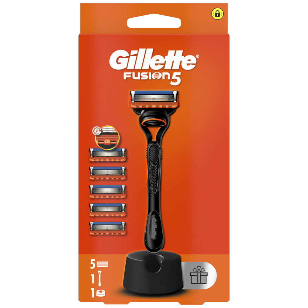 Gillette Fusion Δώρο 5 Ανταλλακτικά Λαβή Stand