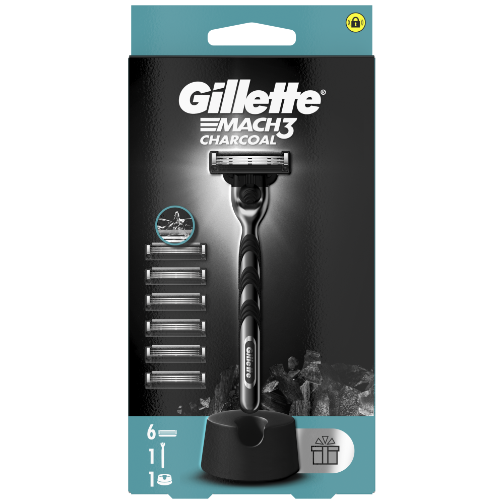 Gillette Mach3 Δώρο 6 Ανταλλακτικά Λαβή & Stand