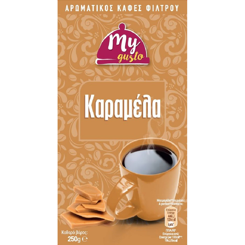 My Gusto Καφές Φίλτρου Καραμέλα 250gr