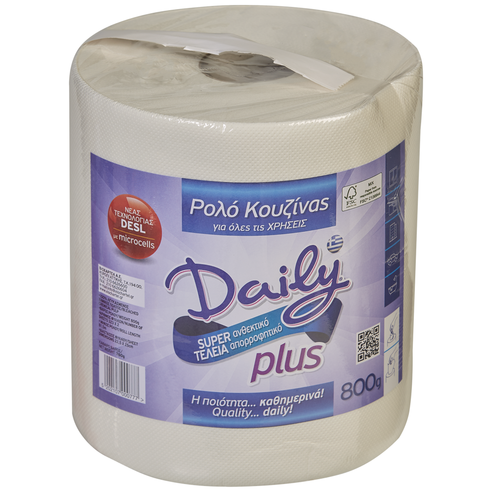 Daily Χαρτί Ρολό Κουζίνας 0,760gr