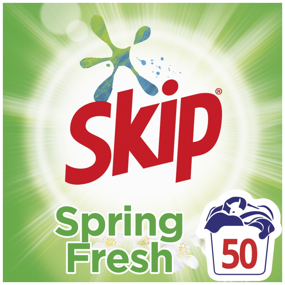 Skip Απορρυπαντικό Πλυντηρίου Ρούχων Σκόνη Spring Fresh 50μεζ 3,250lt